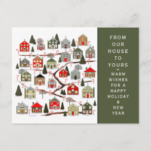 Weihnachts-Adventskalender Feiertagspostkarte