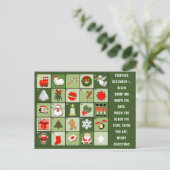 Weihnachts-Adventskalender Feiertagspostkarte (Stehend Vorderseite)