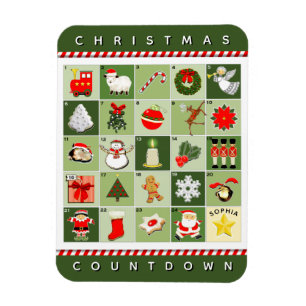 Weihnachts-Adventskalender Magnet