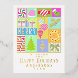 Weihnachts-Adventskalender Weihnachtskarte Folie Einladungspostkarte