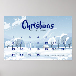Weihnachts-Adventskalender zum Countdown Poster