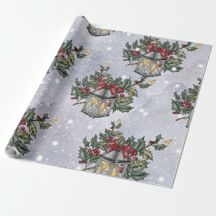 Weihnachts-Adventslaterne Muster Geschenkpapier