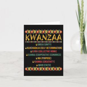 Weihnachts-Afrikanisches Glück Kwanzaa 7 Sieben P Karte