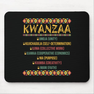 Weihnachts-Afrikanisches Glück Kwanzaa 7 Sieben P Mousepad