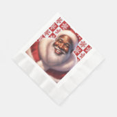 Weihnachts-Afroamerikaner Jolly Santa Claus, Serviette (Ecke)