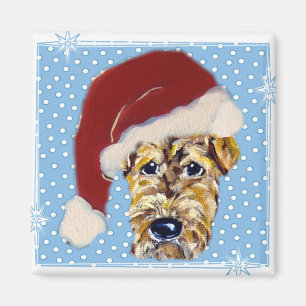 Weihnachts-Airedale Magnet