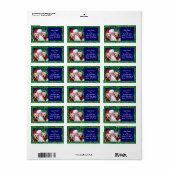 Weihnachts-Airedale-Terrier Adressaufkleber (Vorne)