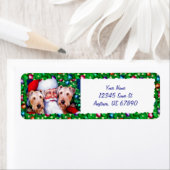 Weihnachts-Airedale-Terrier auf Weihnachtsmarken (Insitu)