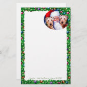 Weihnachts-Airedale-Terrier Briefpapier (Vorne/Hinten)