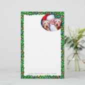 Weihnachts-Airedale-Terrier Briefpapier (Stehend Vorderseite)