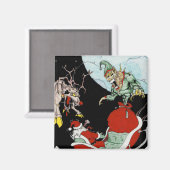 Weihnachts-Albtraum 2 Zoll Square Magnet (Vorderseite/Rückseite)