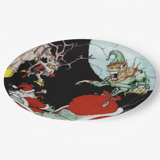 Weihnachts-Albtraum Custom Paper Teller (Schrägansicht)