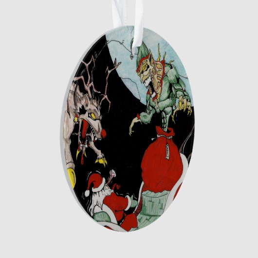 Weihnachts-Albtraum-Rundbaum Ornament (Vorderseite)