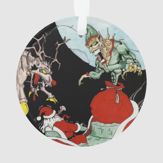 Weihnachts-Albtraum-Rundbaum Ornament (Rückseite)