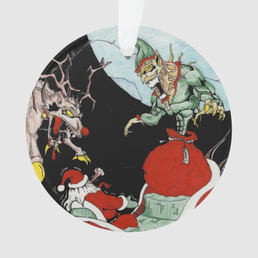 Weihnachts-Albtraum-Rundbaum Ornament (Vorderseite)