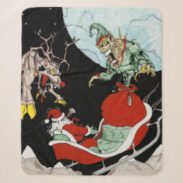 Weihnachts-Albtraum Sherpa Decke Sherpadecke