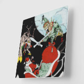 Weihnachts-Albtraum Square Wall Uhr (Winkel)