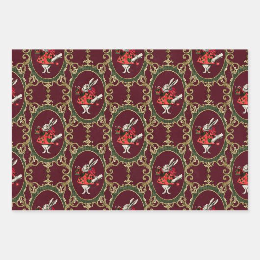 Weihnachts-Alice im Wunderland Geschenkpapier Set (Vorderseite 3)