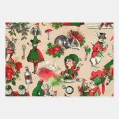 Weihnachts-Alice im Wunderland Geschenkpapier Set (Vorderseite)