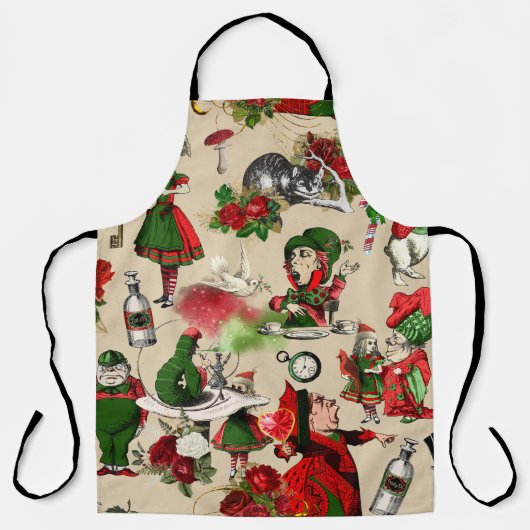 Weihnachts-Alice im Wunderland Schürze (Vorderseite)