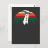 Weihnachts-Alien Entführung UFO Retro Postkarte (Vorne/Hinten)