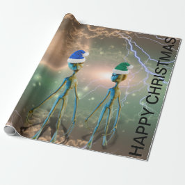 Weihnachts-Alien Geschenkpapier
