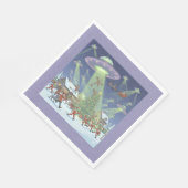Weihnachts-Alien-Invasion, Papiertücher Serviette (Ecke)