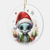 Weihnachts-Alien Keramik Ornament (Links)