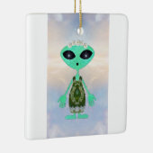 Weihnachts-Alien Keramikornament (Rechts)