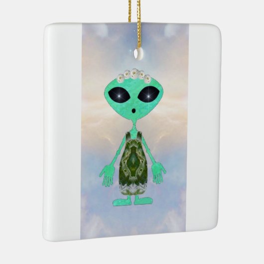 Weihnachts-Alien Keramikornament (Rechts)
