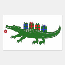 Weihnachts-Alligator-Aufkleber