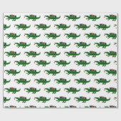 Weihnachts-Alligator-Geschenkpapier Geschenkpapier (Flach)