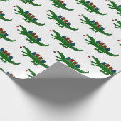 Weihnachts-Alligator-Geschenkpapier Geschenkpapier (Ecke)