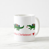 Weihnachts-Alligator-Tasse Kaffeetasse (VorderseiteRechts)