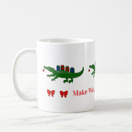 Weihnachts-Alligator-Tasse Kaffeetasse