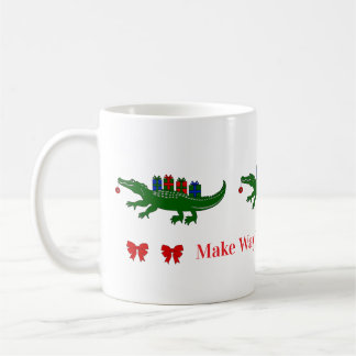 Weihnachts-Alligator-Tasse Kaffeetasse
