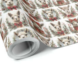 Weihnachts Alpaca Weihnachtsgeschenk Wrap Paper Geschenkpapier
