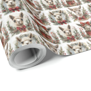 Weihnachts Alpaca Weihnachtsgeschenk Wrap Paper Geschenkpapier