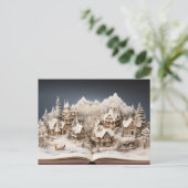 Weihnachts Alpensturybuch Dorf Feiertagspostkarte (Stehend Vorderseite)