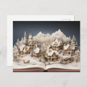 Weihnachts Alpensturybuch Dorf Feiertagspostkarte (Vorne/Hinten)