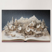 Weihnachts Alpensturybuch Dorf Puzzle (Horizontal)