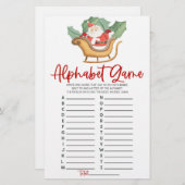 Weihnachts Alphabet Baby Showspiel Briefpapier (Vorne/Hinten)