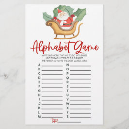 Weihnachts Alphabet Baby Showspiel Briefpapier