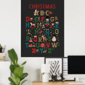 Weihnachts Alphabet Kinder Poster (Heimbüro)