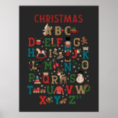 Weihnachts Alphabet Kinder Poster (Vorne)