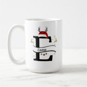 Weihnachts-Alphabet-Kollektion – Buchstabe E Desig Kaffeetasse (Links)