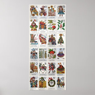 Weihnachts Alphabet Poster