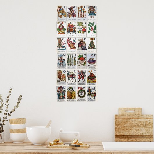 Weihnachts Alphabet Poster (Küche)