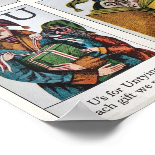 Weihnachts Alphabet Poster (Ecke)