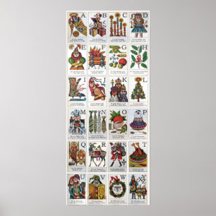 Weihnachts Alphabet Poster